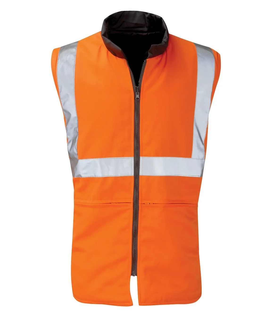 Hi Vis Orange Reversible Body Warmer - TROOPER