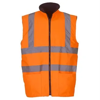 Hi-vis reversible fleece bodywarmer