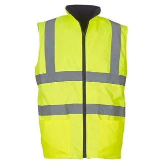 Hi-vis reversible fleece bodywarmer