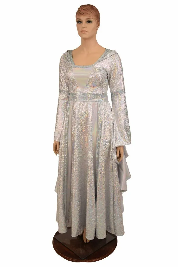 Hooded Marian Gown with Sorceress Sleeves