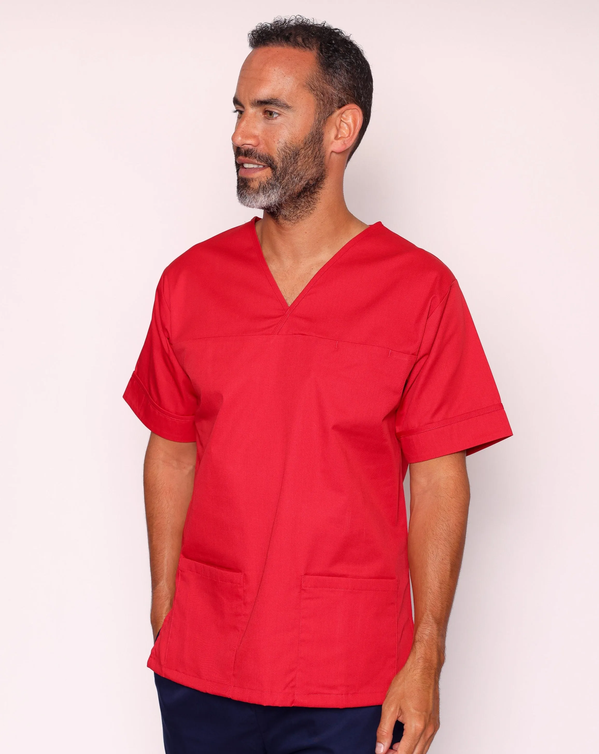 Howser Unisex Smart Scrub Tunic - Red