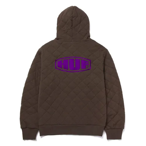 Huf Workman Quilted Full Zip - Chocolate Brown