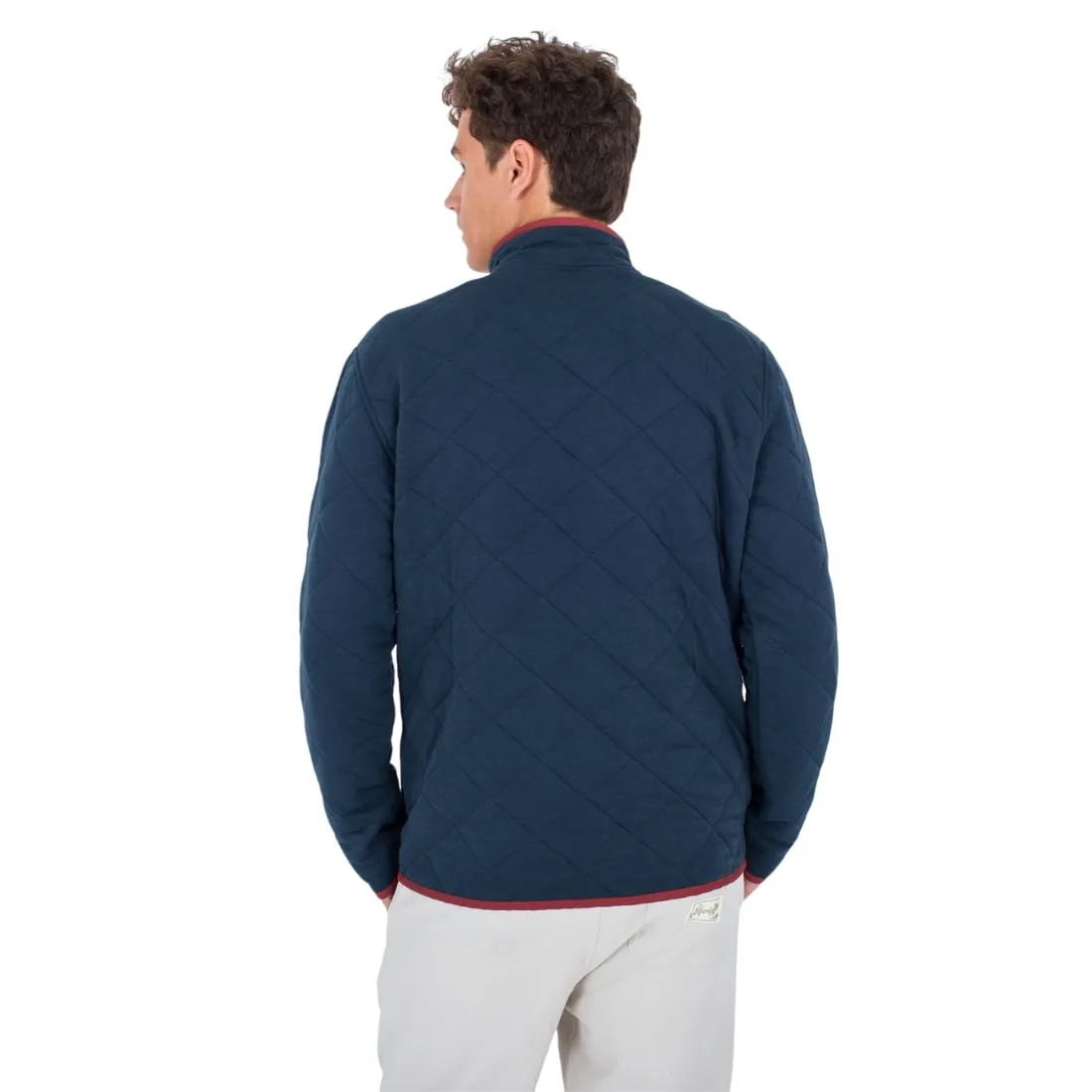 Hurley Middleton Quilted 1/4 Zip Snap Fleece - Armored Navy