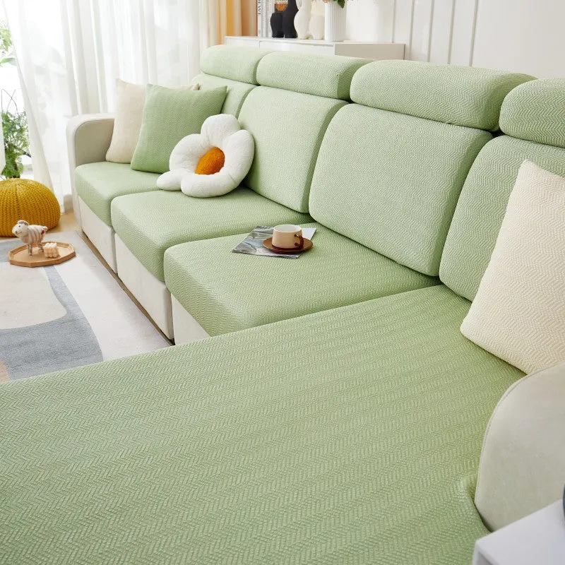 Ice Silk Cool Summer Anti-Slip Sectional Cushion Cover