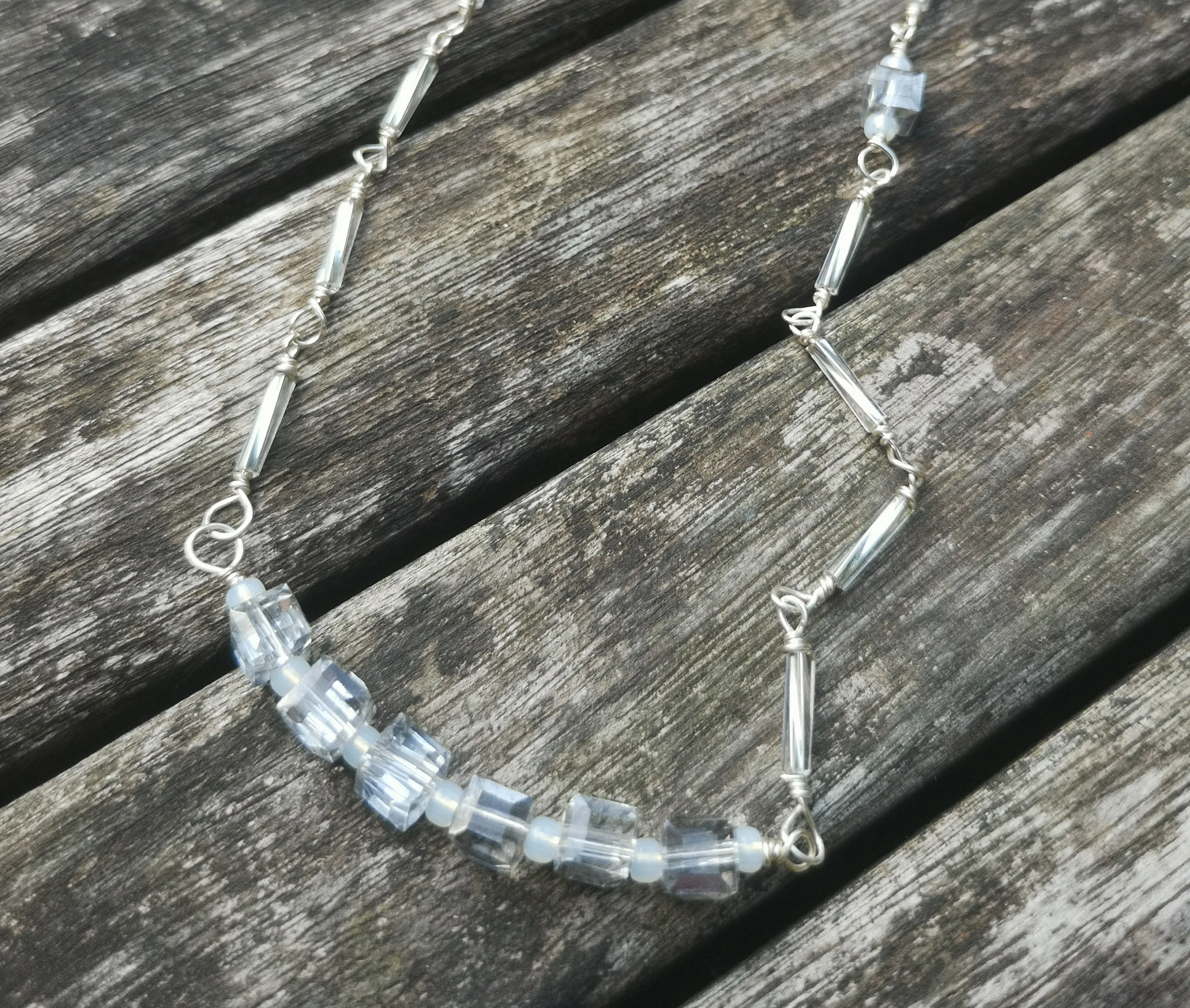 Icily Yours, a range of  clear crystal necklaces perfect for a wedding, ball or prom