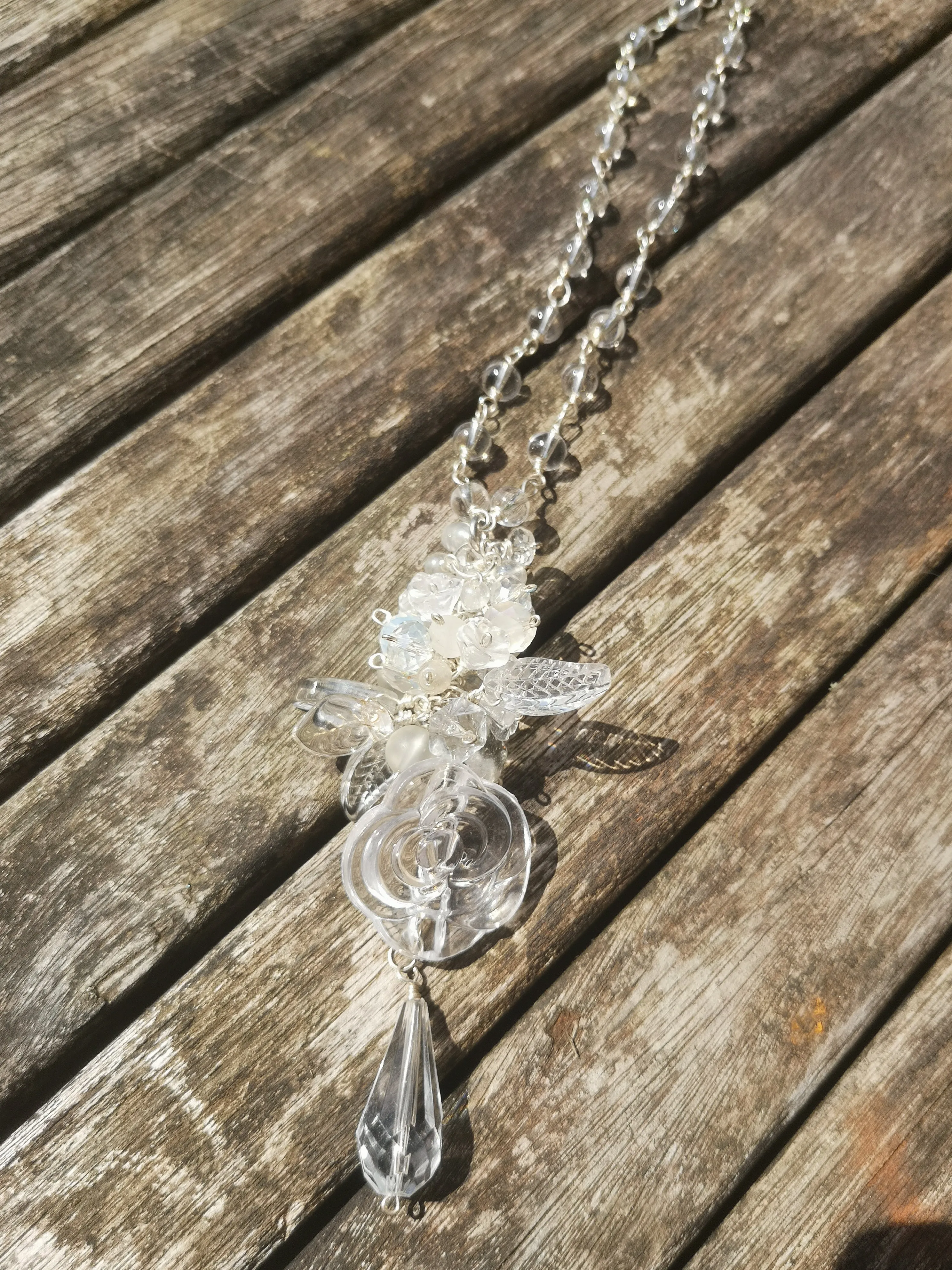 Icily Yours, a range of  clear crystal necklaces perfect for a wedding, ball or prom