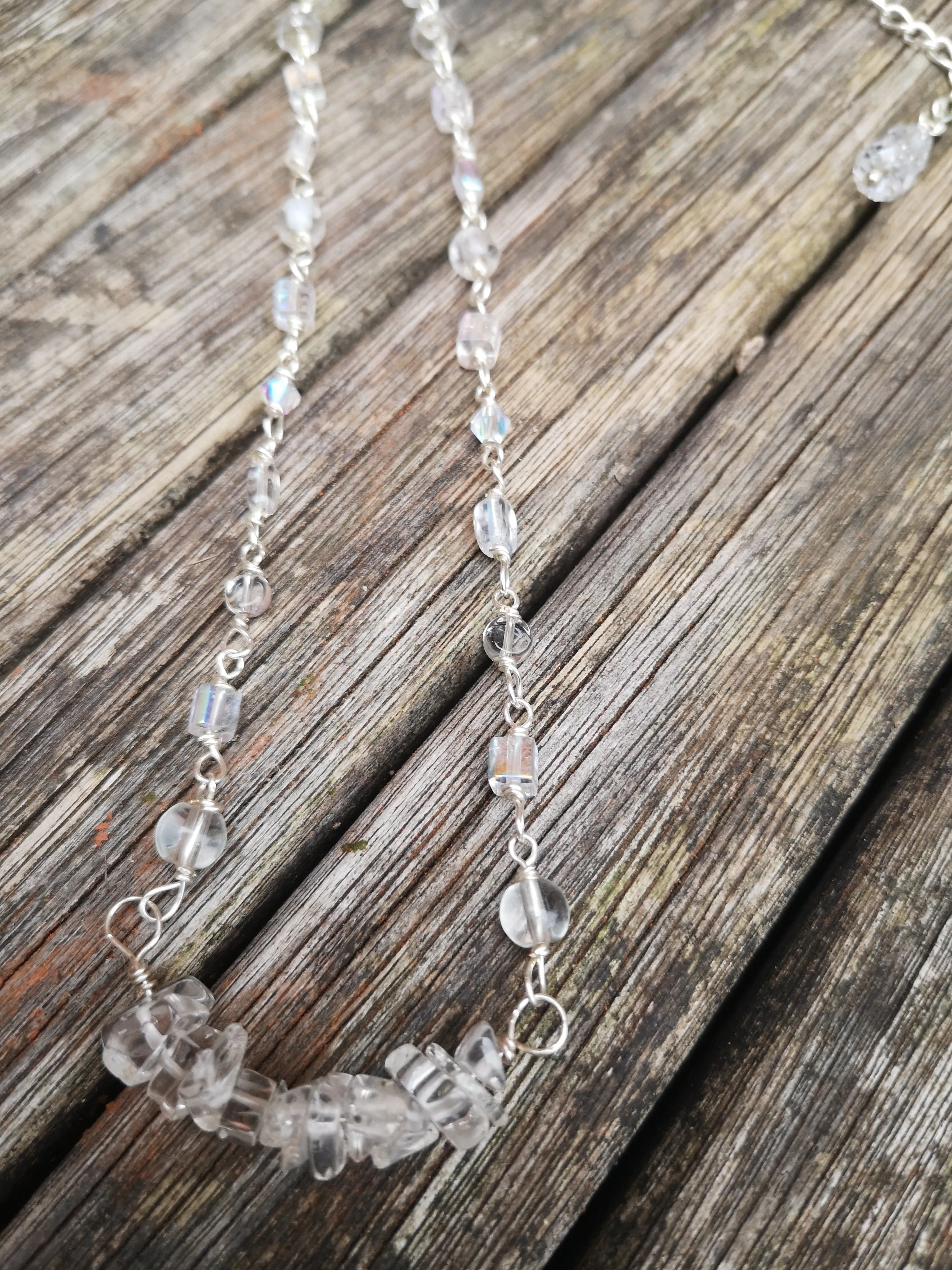 Icily Yours, a range of  clear crystal necklaces perfect for a wedding, ball or prom