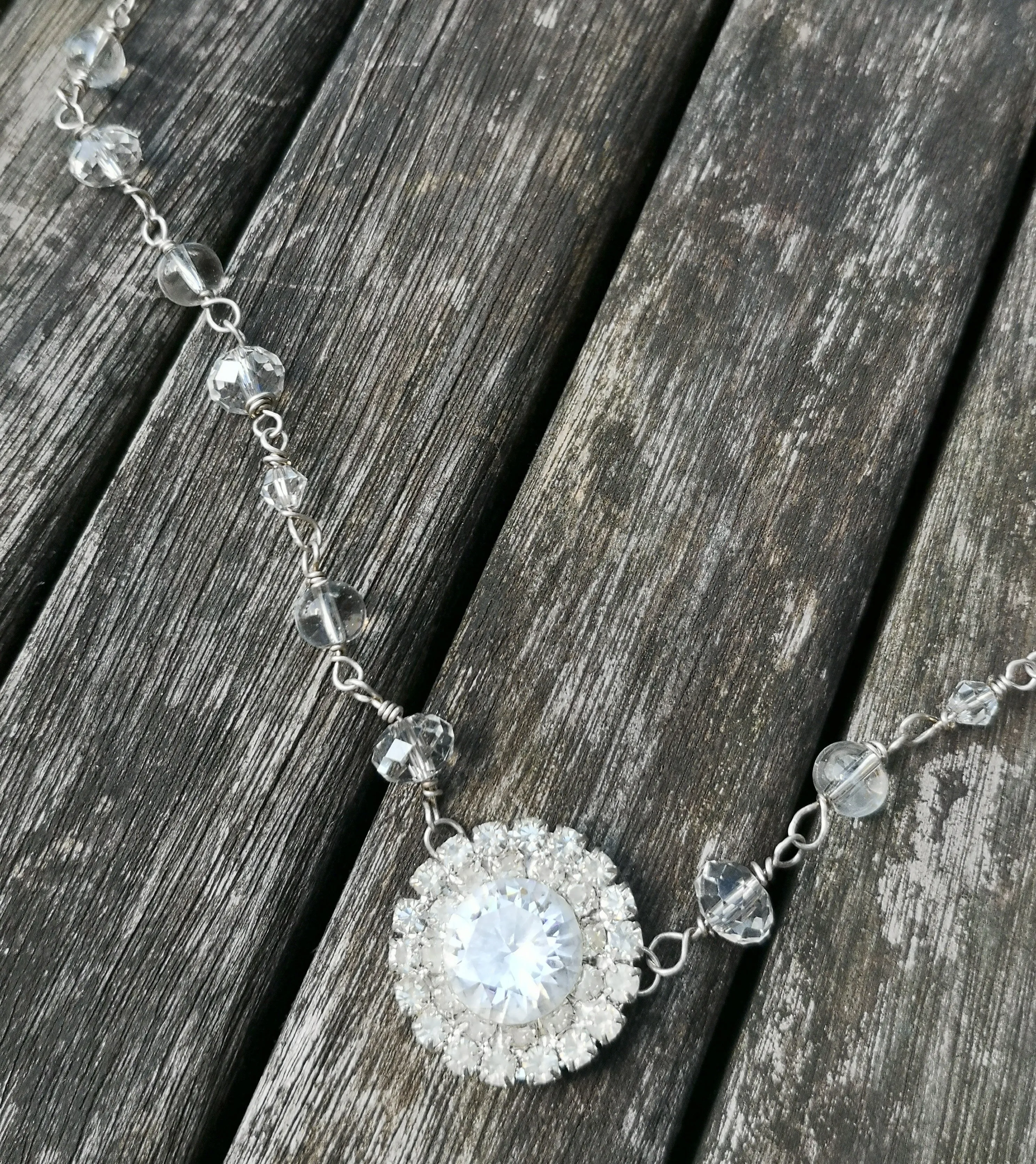 Icily Yours, a range of  clear crystal necklaces perfect for a wedding, ball or prom