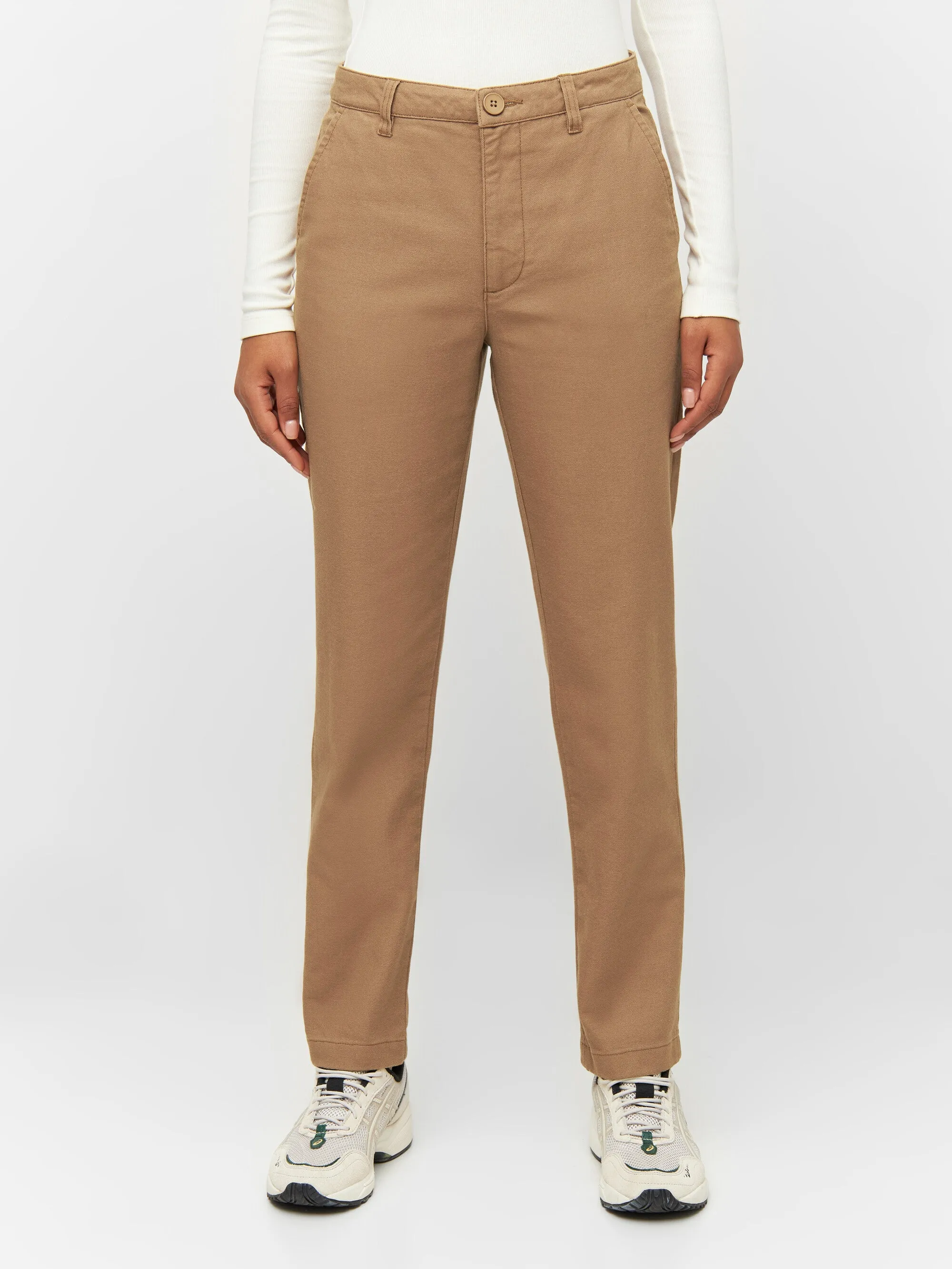 IRIS mom mid-rise chino - Brown Sugar