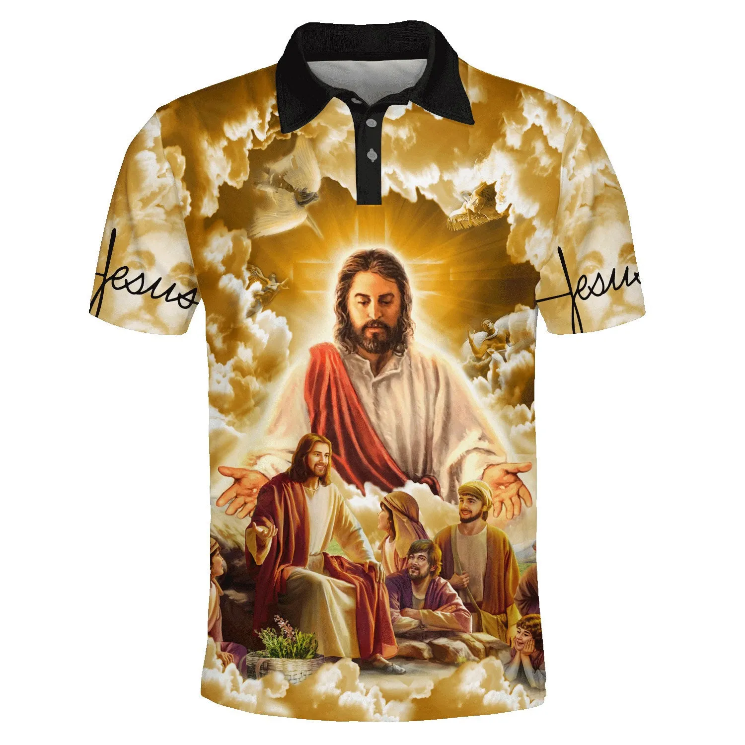 Jesus Christ And His Disciples Polo Shirt - Christian Shirts & Shorts