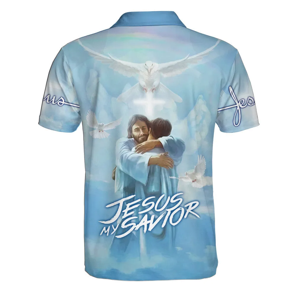 Jesus Holding Man Polo Shirt - Christian Shirts & Shorts