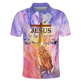 Jesus Is My Savior Jesus Pray Polo Shirt - Christian Shirts & Shorts