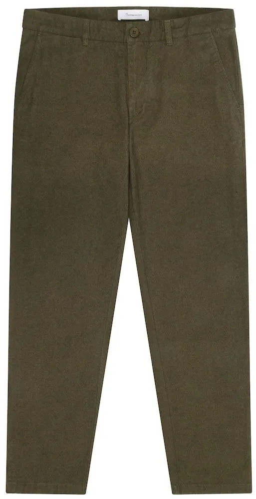 KCA 1070076 Chuck regular flannel chino pants 1100 dark olive men