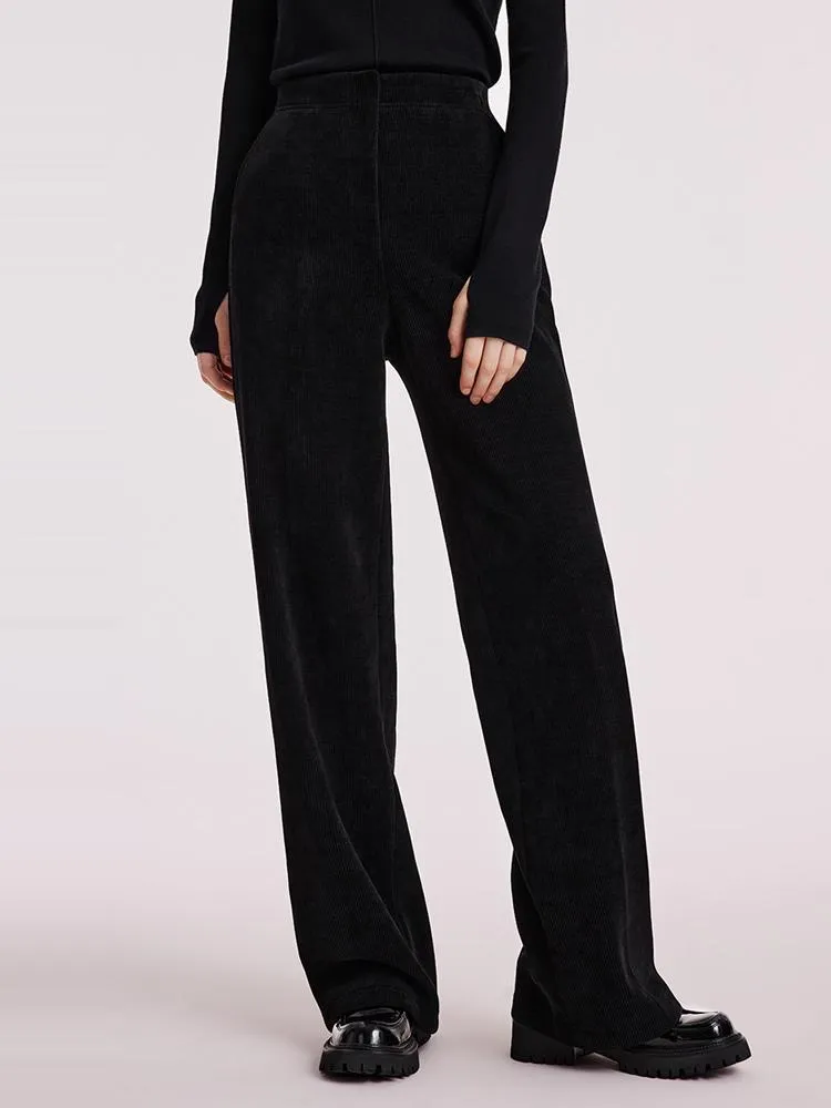 Knit Straight Full Length Pants