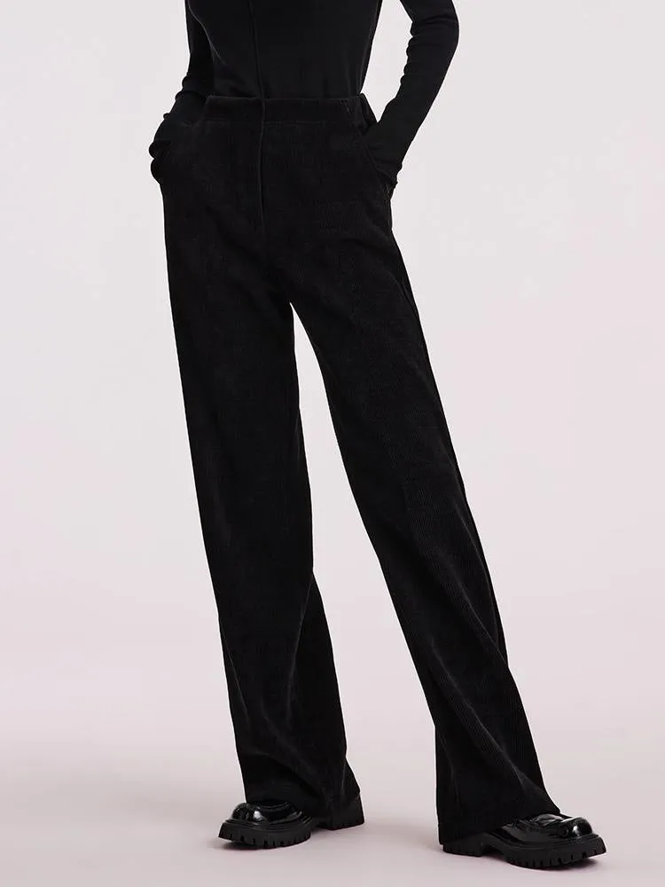 Knit Straight Full Length Pants