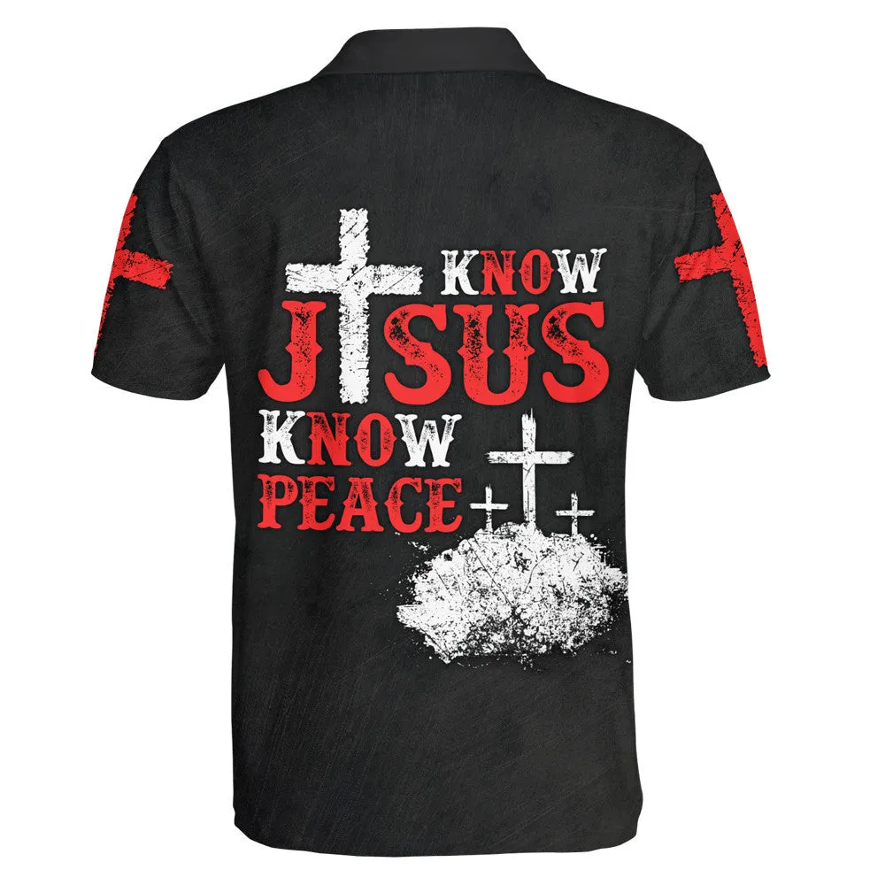 Know Jesus Know Peace Polo Shirt - Christian Shirts & Shorts