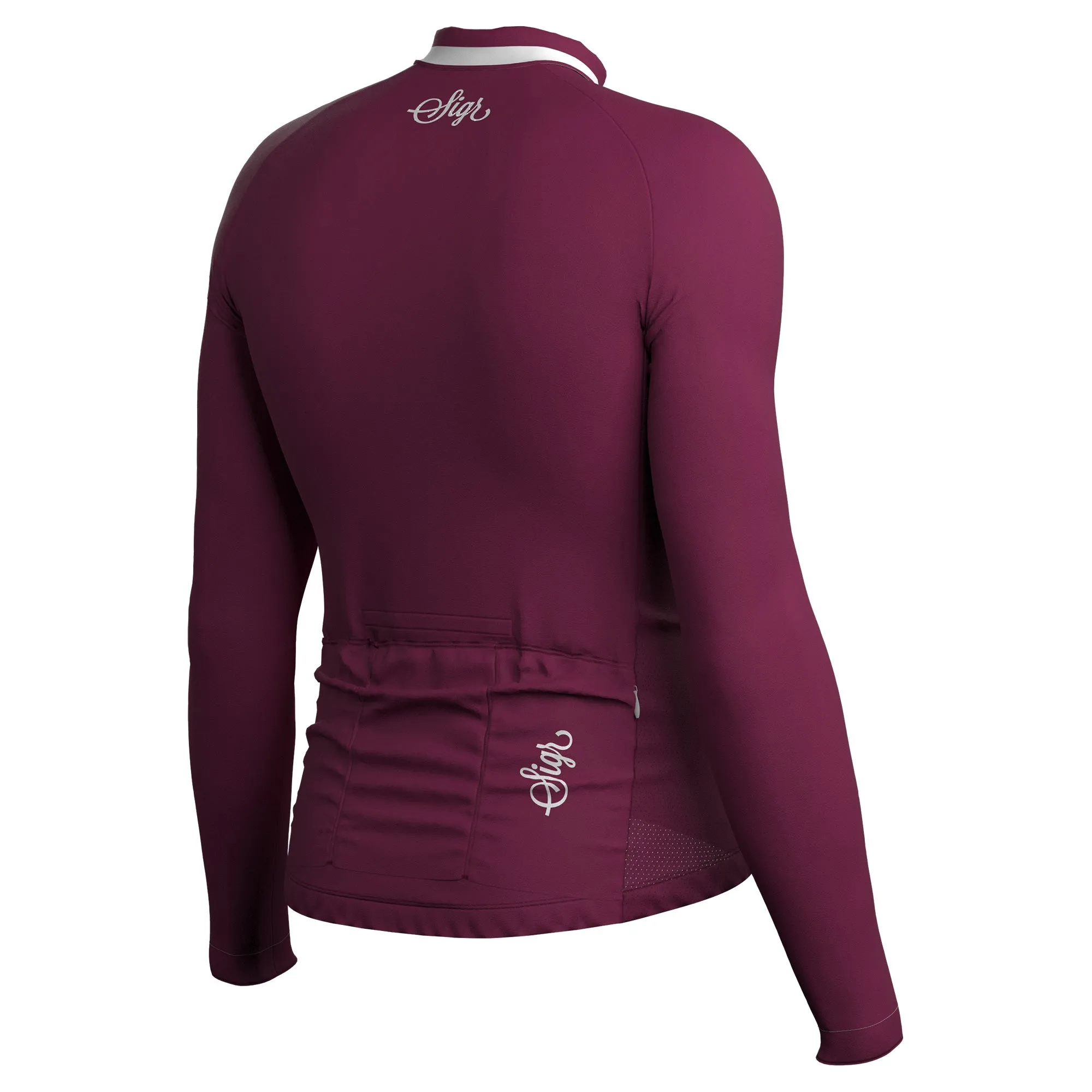 Krokus Deep Red Men's Warmer Long Sleeved Cycling Jersey