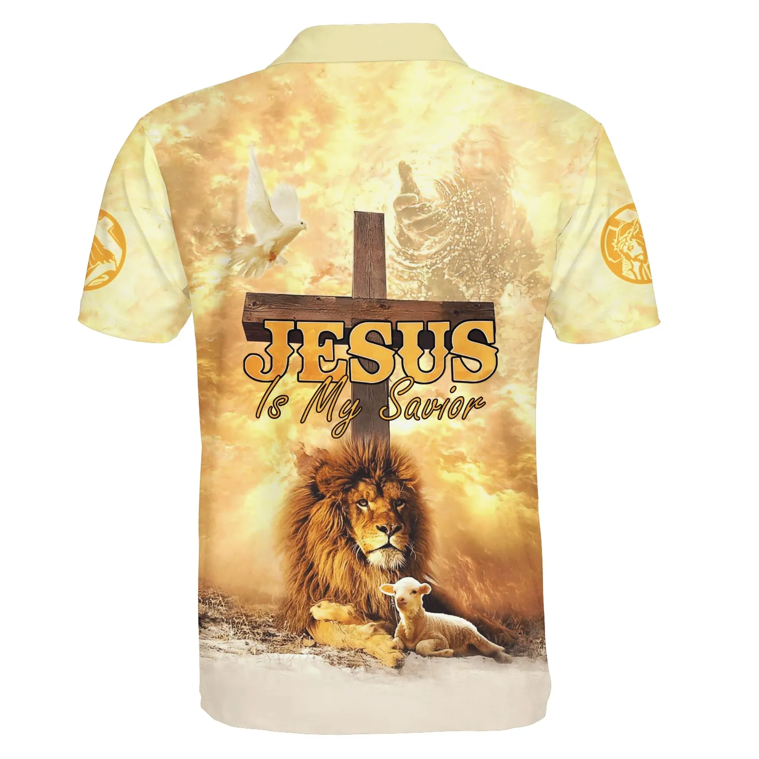 Lamb And Lion Jesus Is My Savior Polo Shirt - Christian Shirts & Shorts