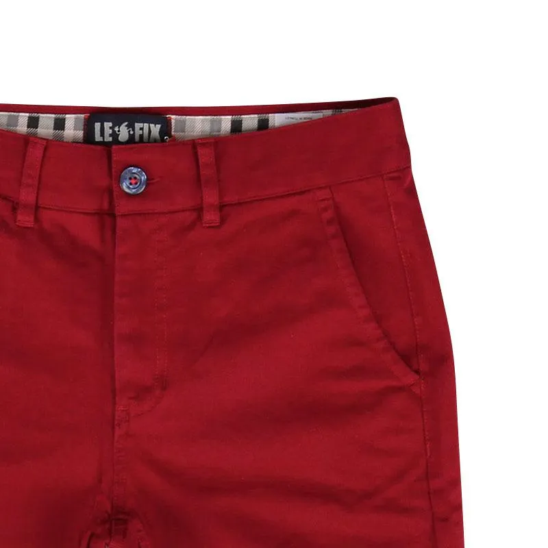 Le Fix Chino Shorts I Burgundy