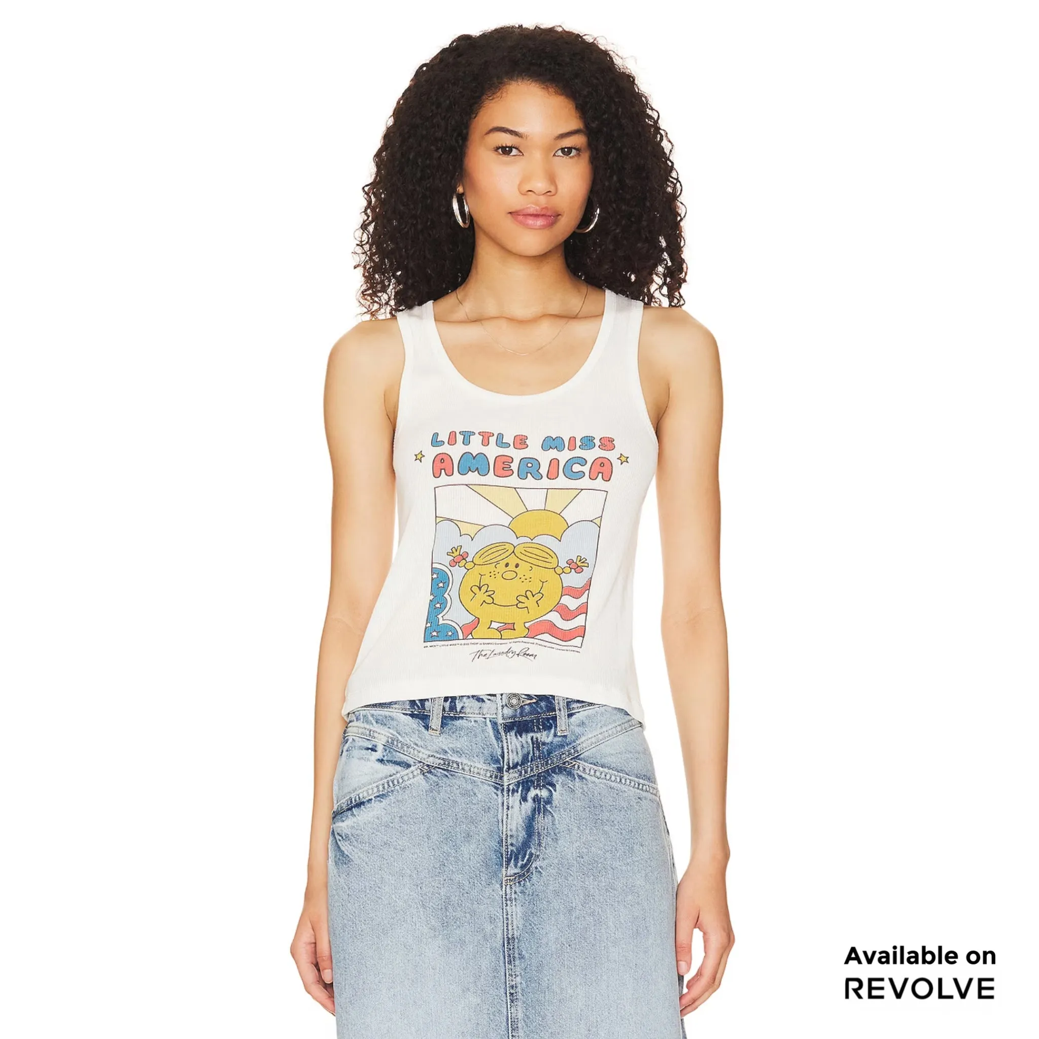 Little Miss America - Rib Tank - White