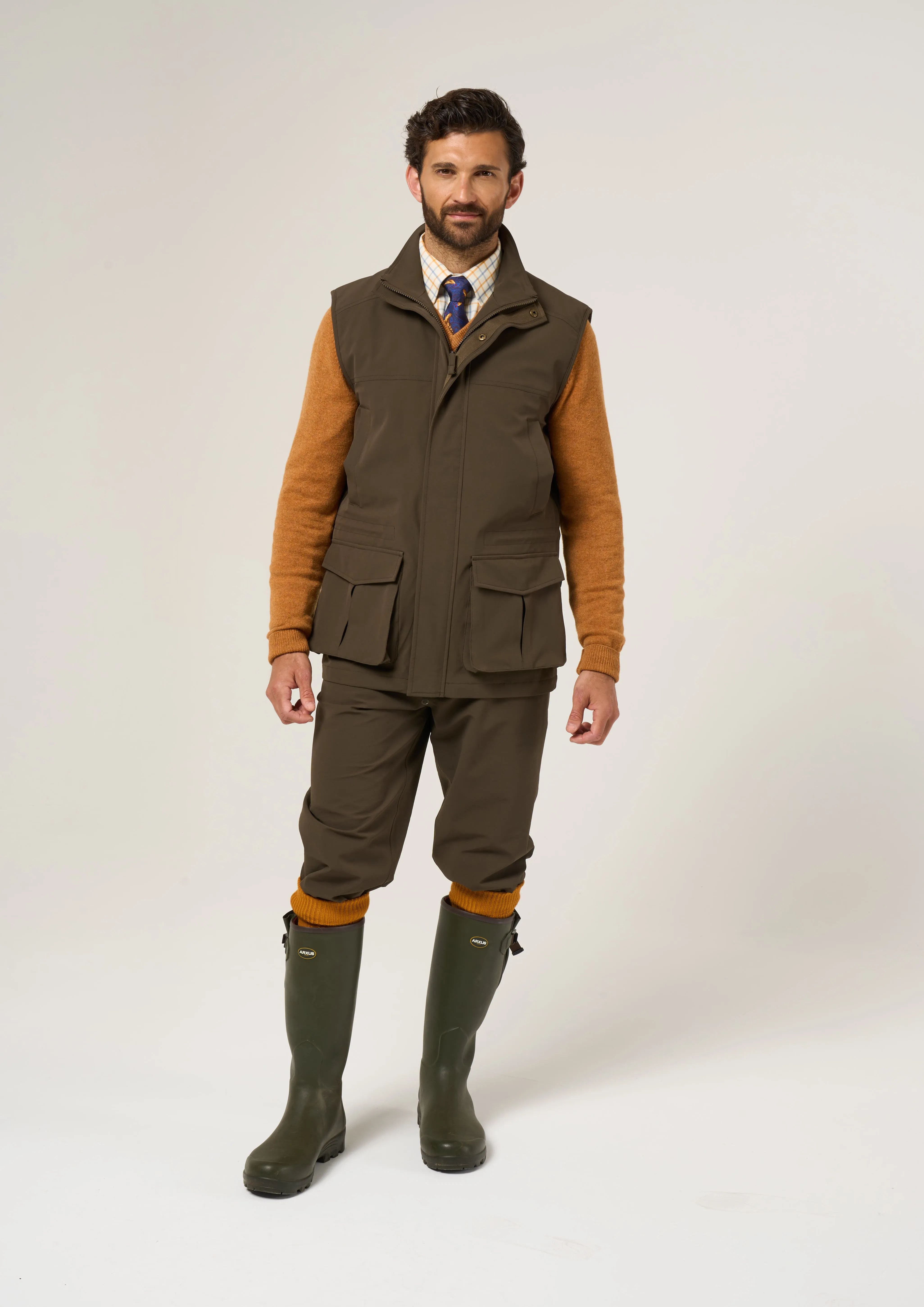 Lockwood Men's Shooting Waistcoat In Olive