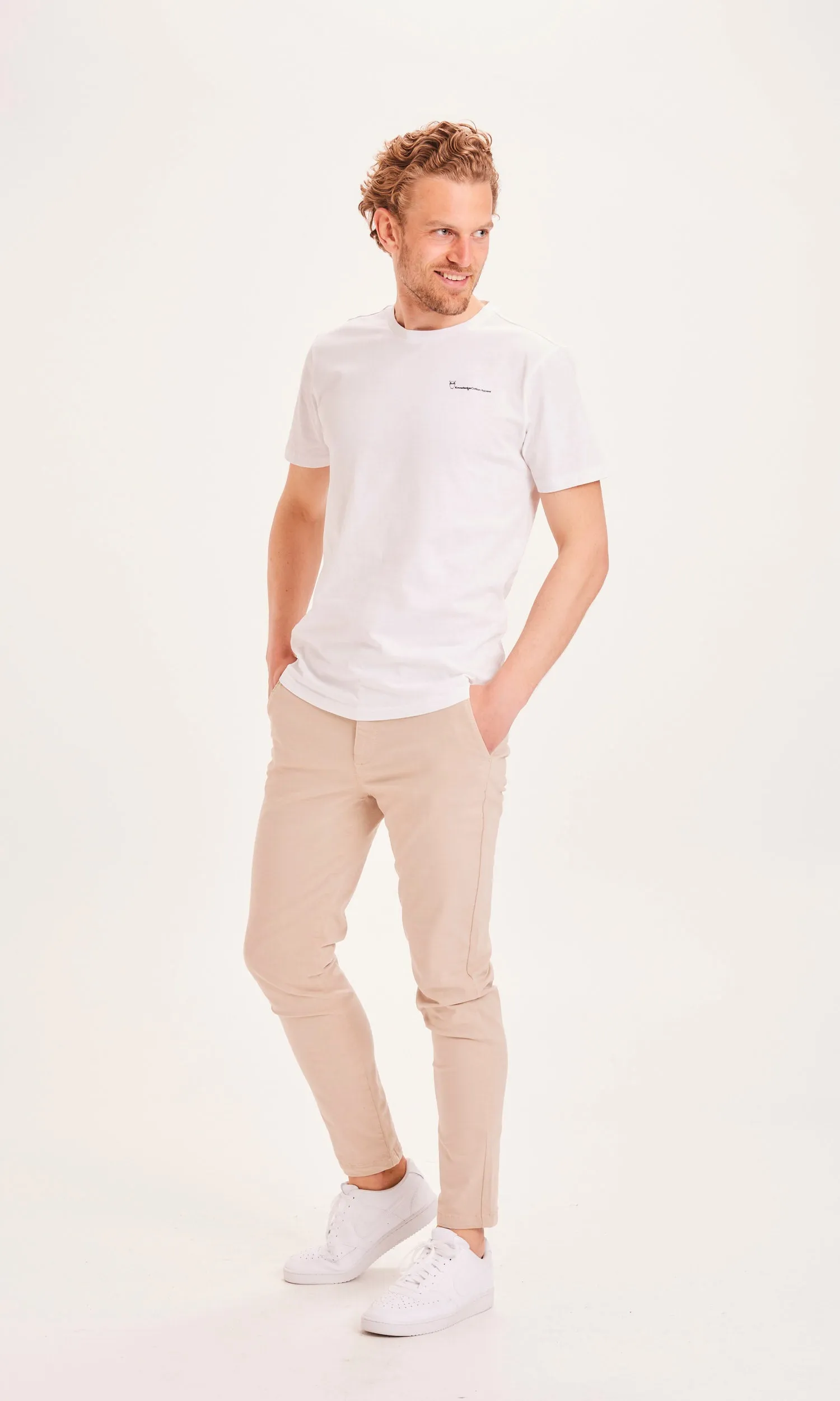 LUCA slim twill chino Lenzing™ EcoVero™ - Light feather gray