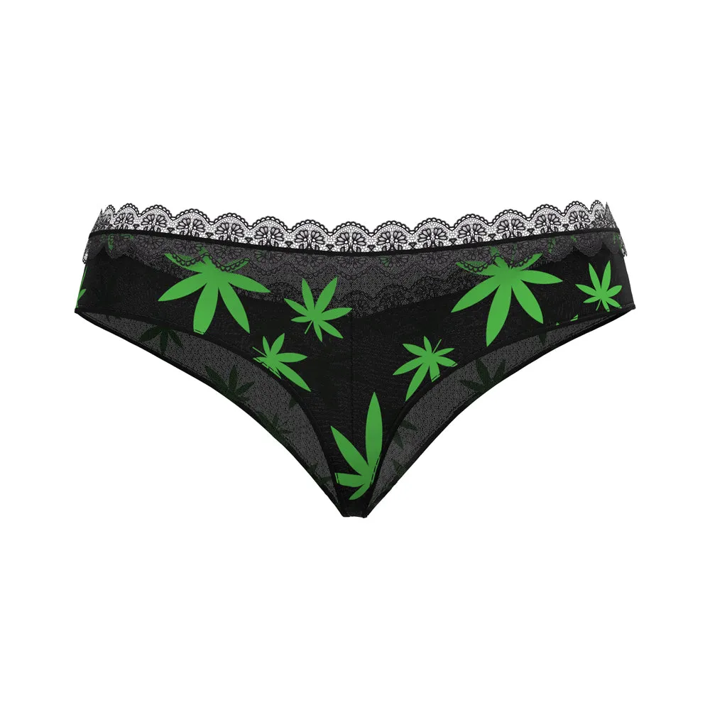 Magic Silk Hazy Dayz Boy Short Pot Leaf S/M