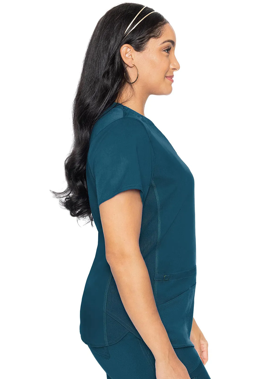 MC TOUCH Women's V-Neck Shirttail Scrub Top - MC7459