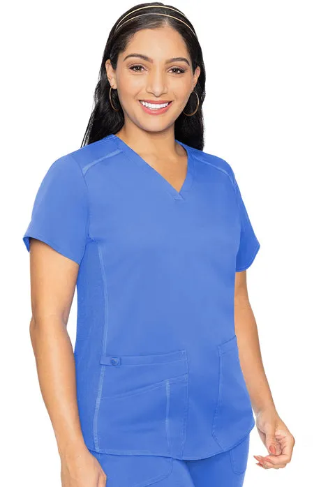 MC TOUCH Women's V-Neck Shirttail Scrub Top - MC7459