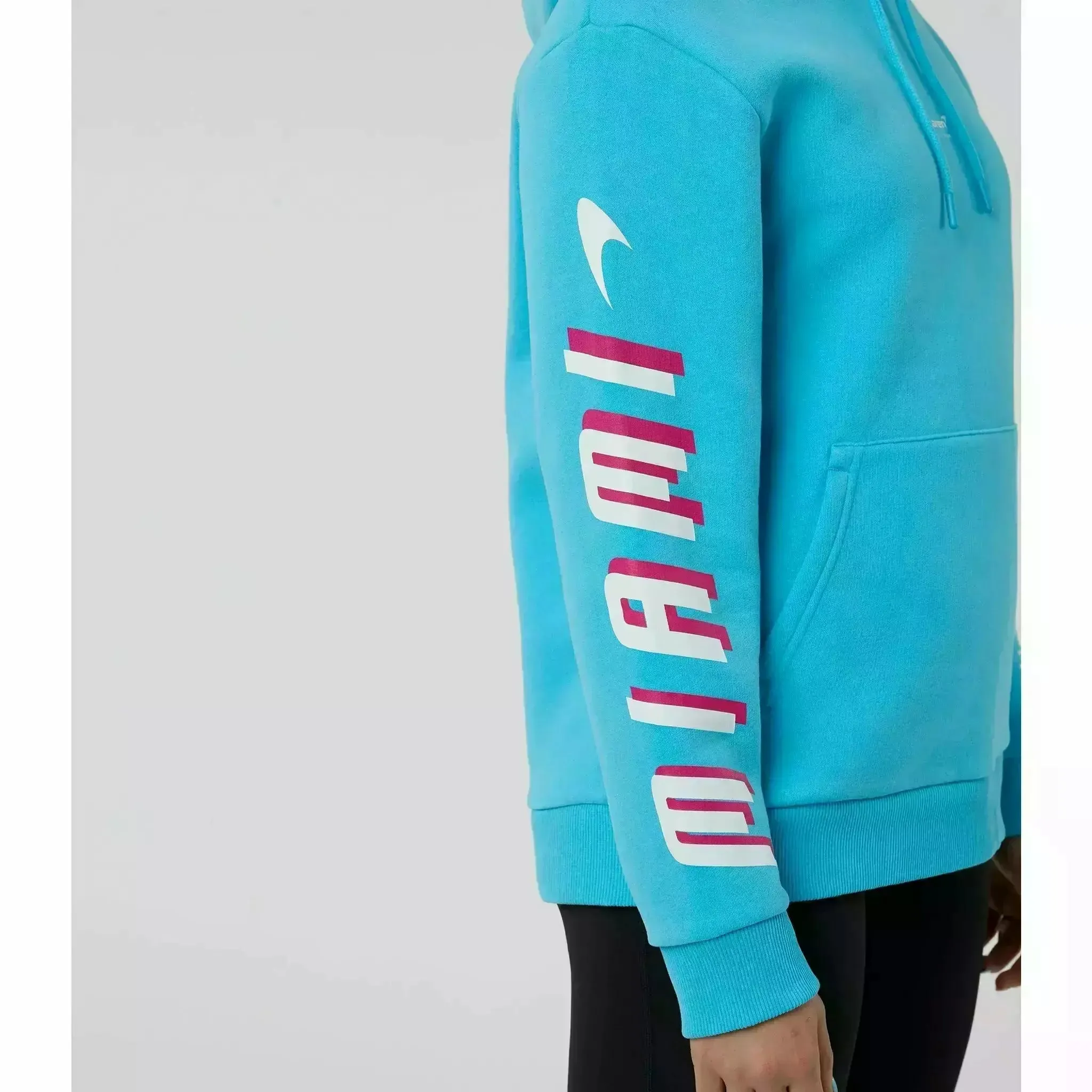 McLaren F1 Women's Miami Neon Logo Hoodie -Black/Vice Blue