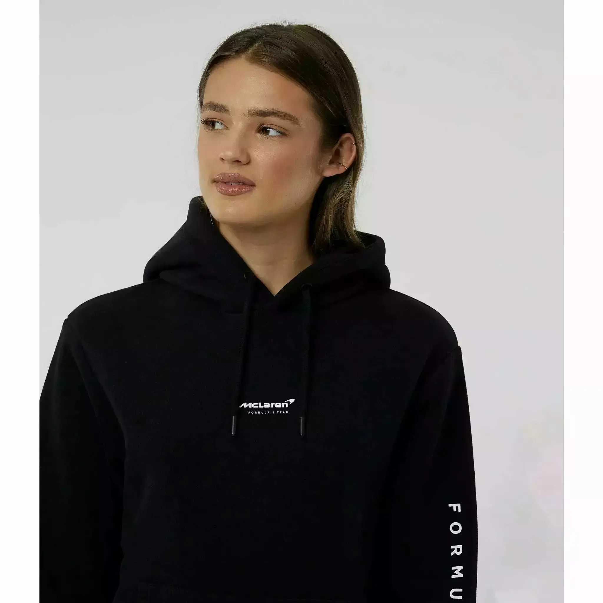 McLaren F1 Women's Miami Neon Logo Hoodie -Black/Vice Blue