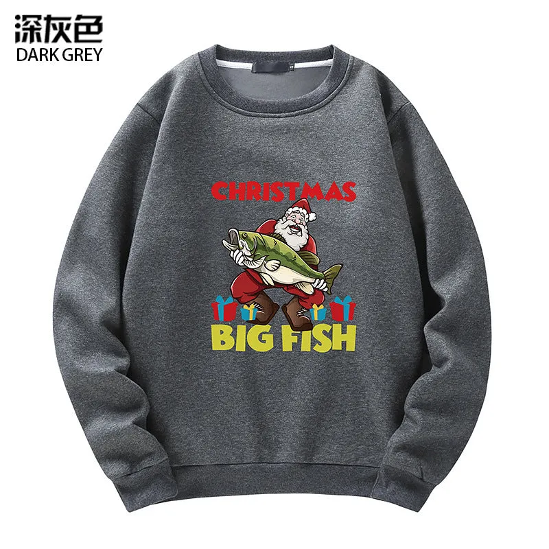 Men's Christmas Santa Print Sweatshirt