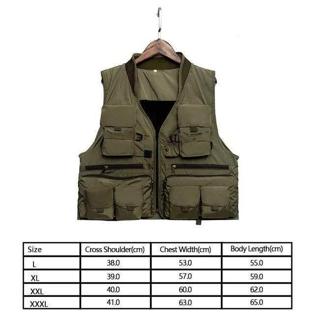 Men's Fishing Vest Vest / Gilet Windproof Rain Waterproof