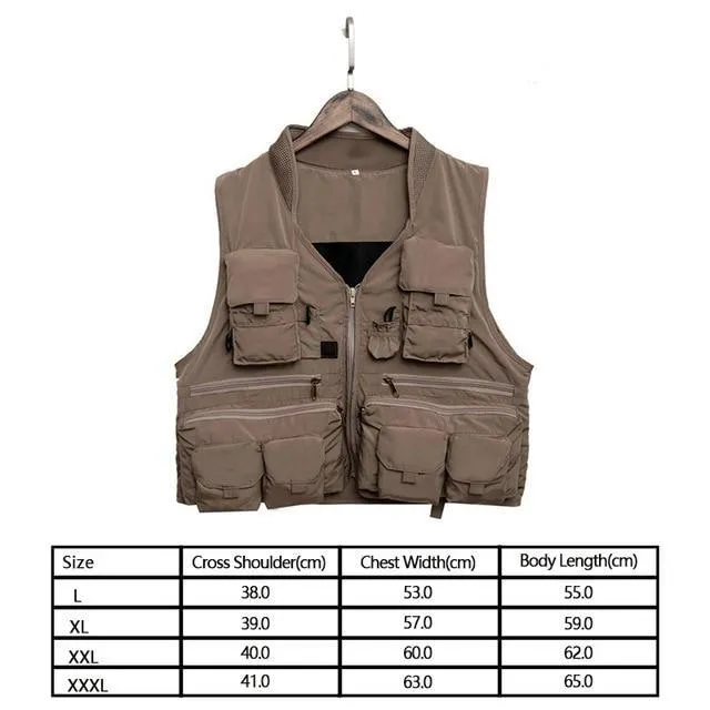 Men's Fishing Vest Vest / Gilet Windproof Rain Waterproof