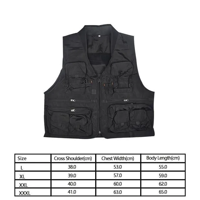 Men's Fishing Vest Vest / Gilet Windproof Rain Waterproof