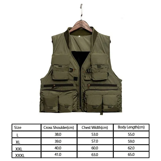 Men's Fishing Vest Vest / Gilet Windproof Rain Waterproof