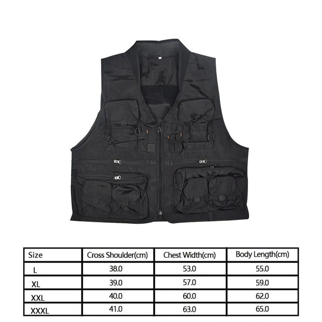 Men's Fishing Vest Vest / Gilet Windproof Rain Waterproof