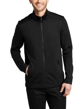 Men's Full-Zip Grid Fleece Jacket with Pockets