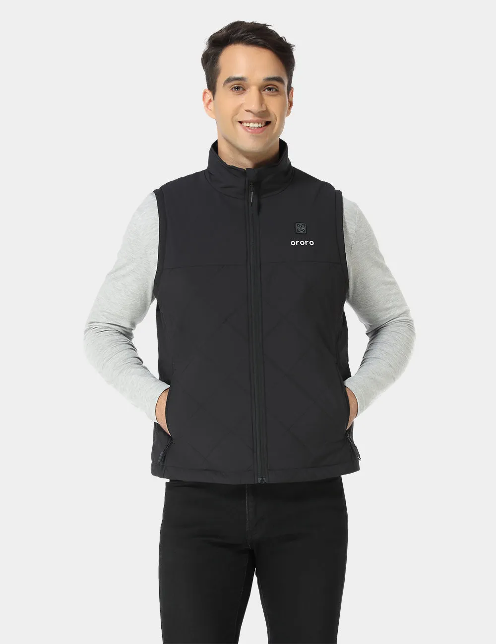 Men's Heated Quilted Gilet - Black