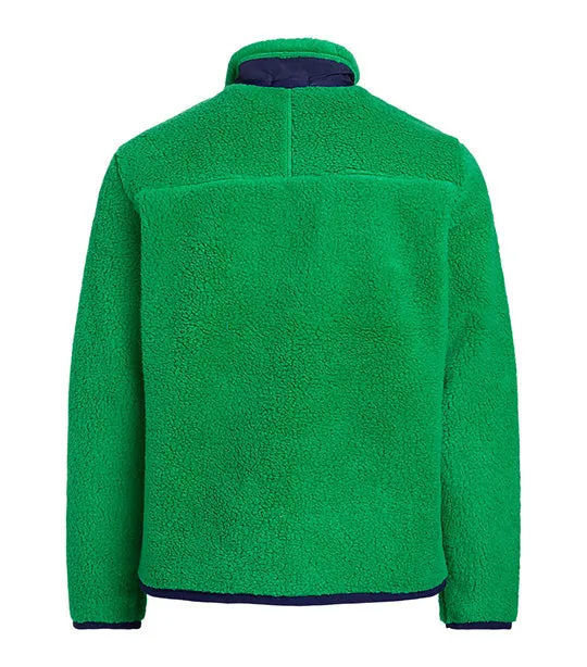 Men's Pile Fleece Jacket Billiard