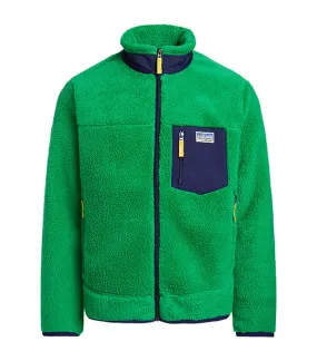 Men's Pile Fleece Jacket Billiard