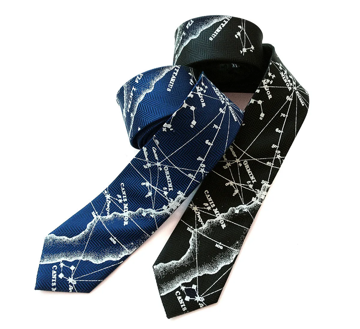 Milky Way Galaxy Silk Necktie. Herringbone silk tie.