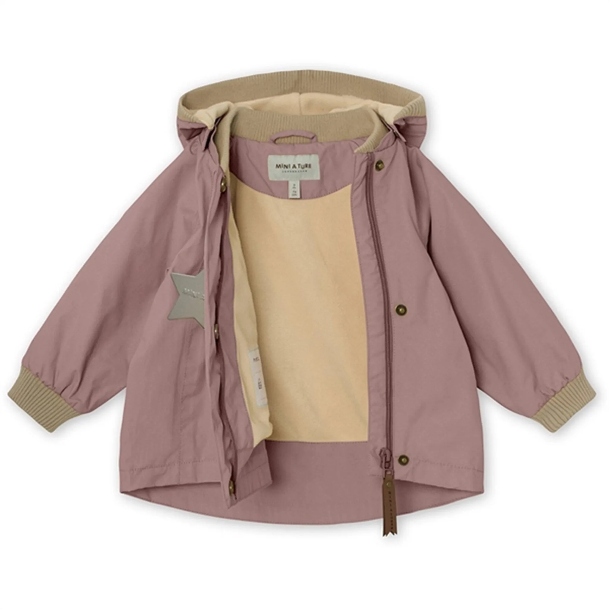 MINI A TURE Wai Spring Jacket w/Fleece Lining Pale Woodrose