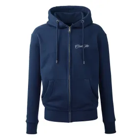 Mini Script Embroidered Navy Zip Hoody