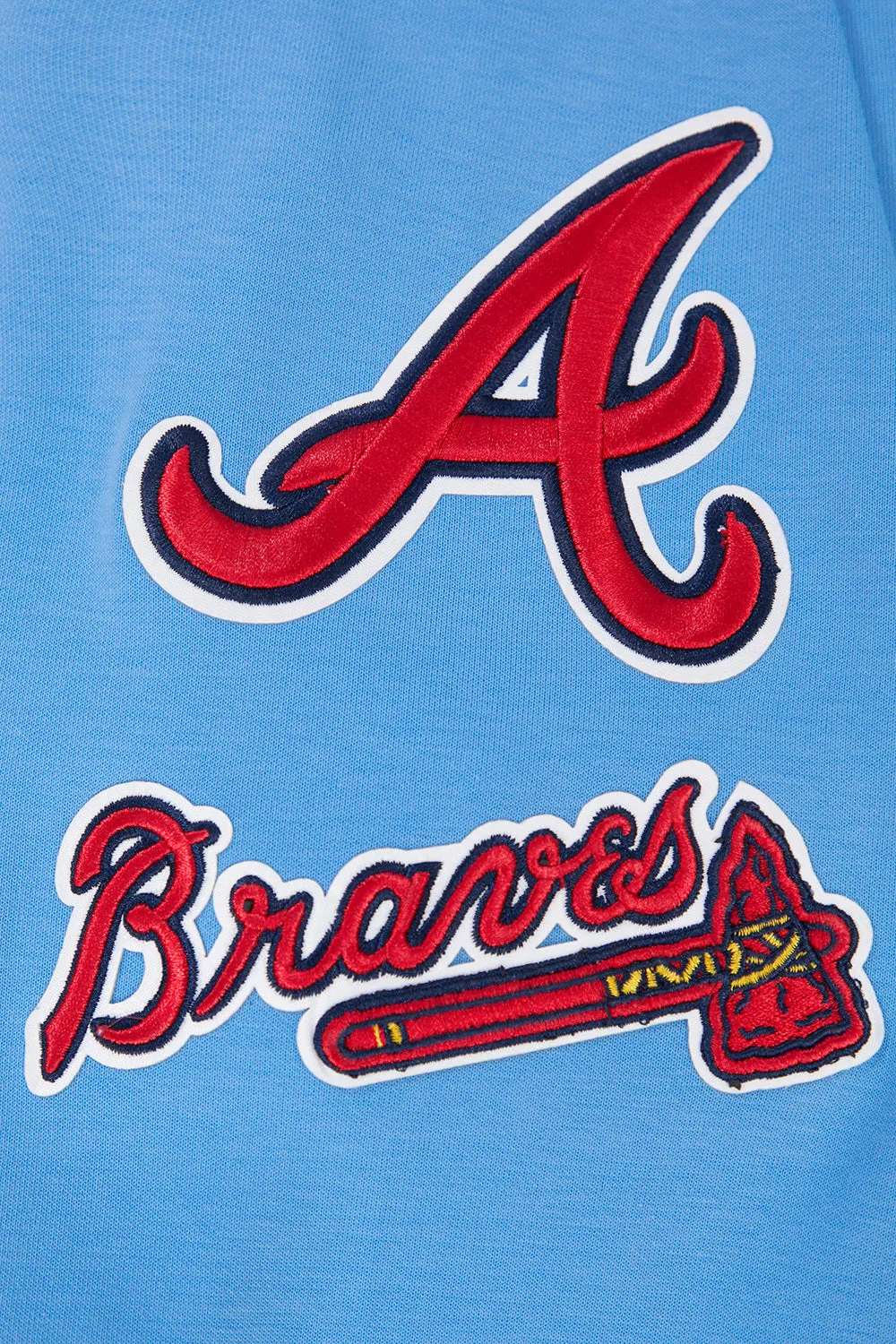 MLB ATLANTA BRAVES CLASSIC CHENILLE MEN'S FZ PO HOODIE (UNIVERSITY BLUE)