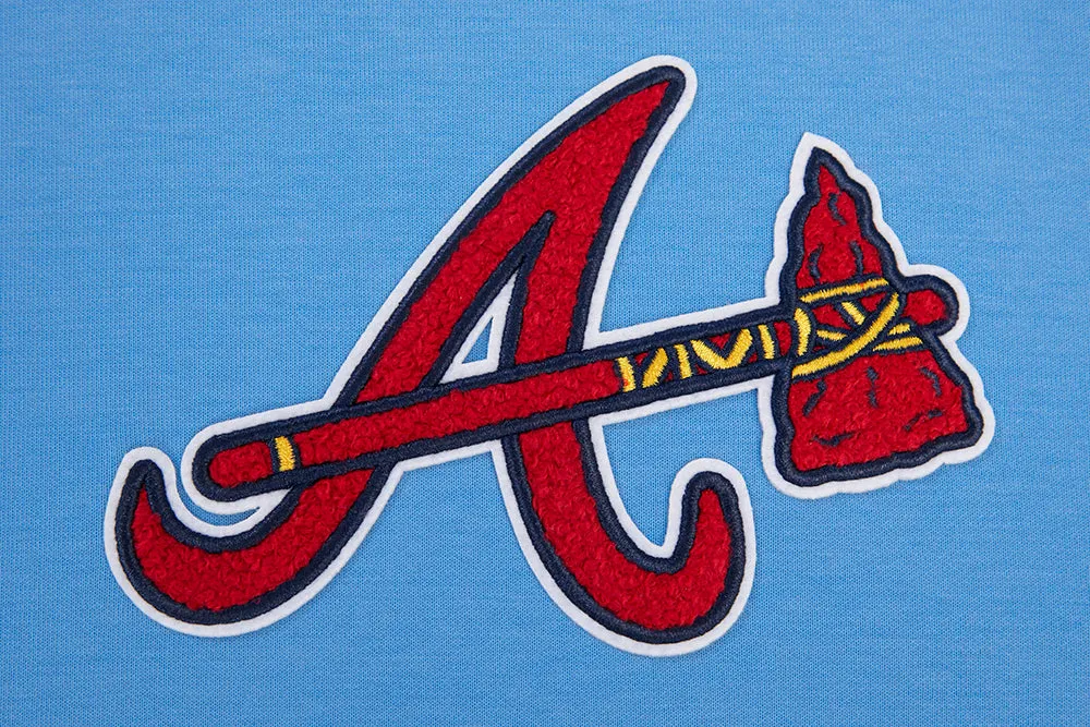 MLB ATLANTA BRAVES CLASSIC CHENILLE MEN'S FZ PO HOODIE (UNIVERSITY BLUE)