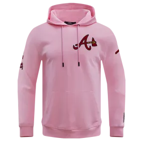 MLB ATLANTA BRAVES CLASSIC CHENILLE MEN'S PO HOODIE (PINK)