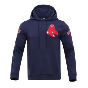 MLB BOSTON RED SOX CLASSIC CHENILLE MEN'S PO HOODIE (MIDNIGHT NAVY)