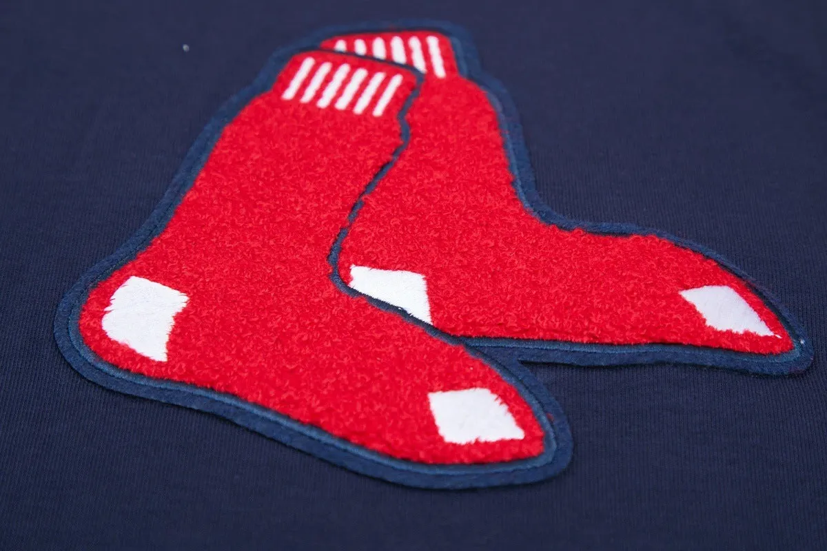 MLB BOSTON RED SOX CLASSIC CHENILLE MEN'S PO HOODIE (MIDNIGHT NAVY)