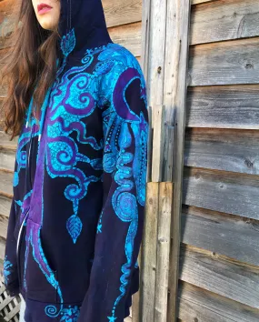 Moonlight Mystic Organic Cotton Handmade Batikwalla Hoodie